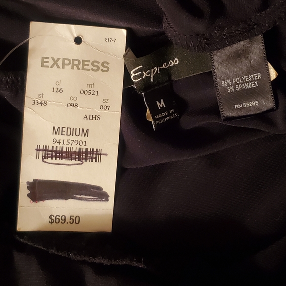 NWT Sexy Express Little Black Strap Dress - Picture 6 of 7